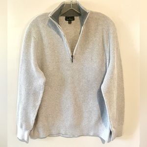 Brooks Brothers Quarter Zip Pullover Shirt XXL Heather Gray